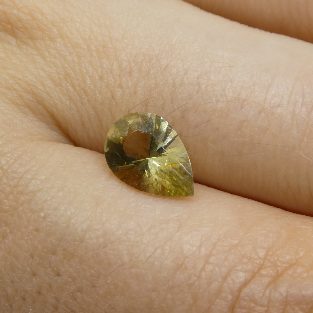 1.47ct Pear Yellow Tourmaline from Brazil - Skyjems Wholesale Gemstones