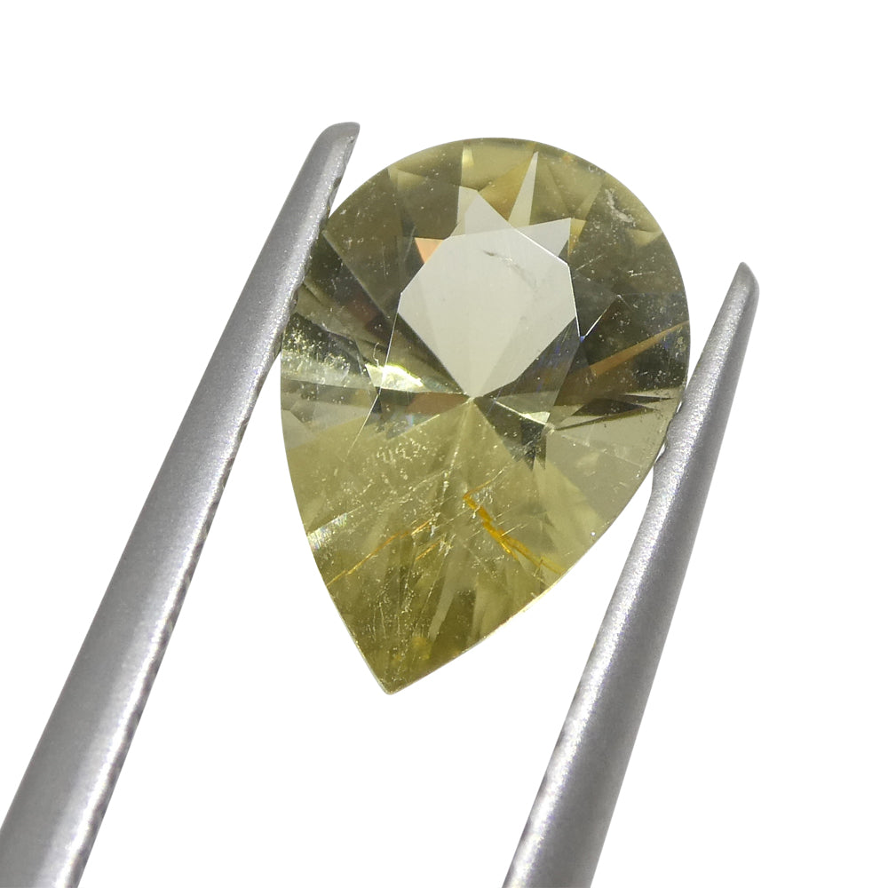 1.47ct Pear Yellow Tourmaline from Brazil - Skyjems Wholesale Gemstones