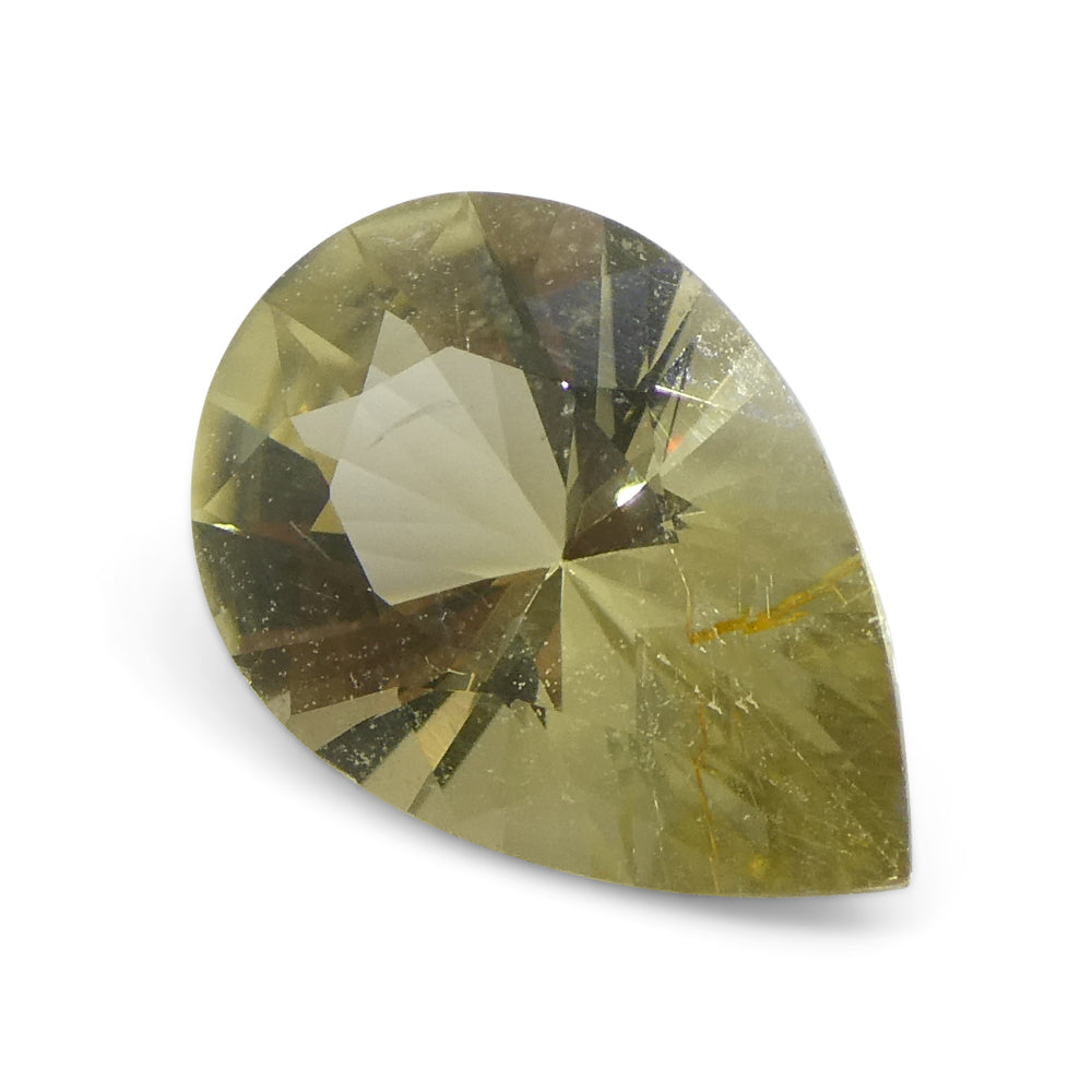 1.47ct Pear Yellow Tourmaline from Brazil - Skyjems Wholesale Gemstones