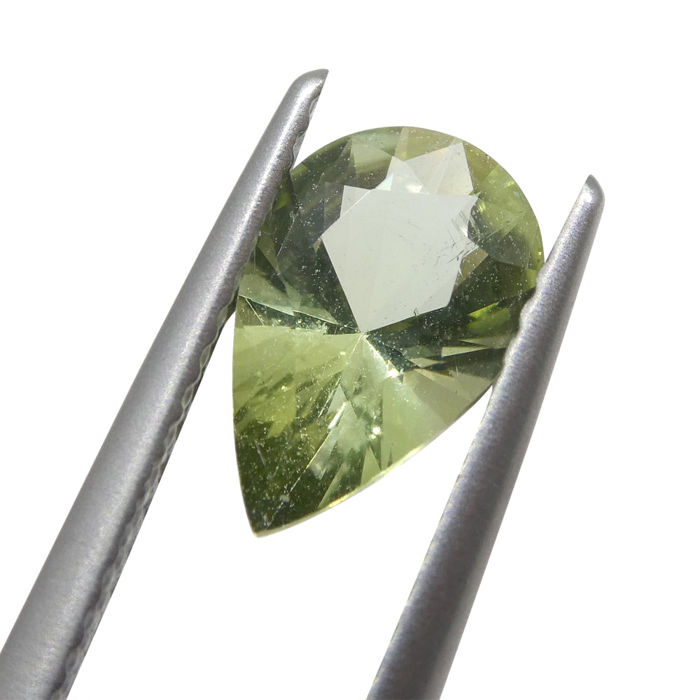 Tourmaline 1.02 cts 5.81 x 9.08 x 3.95 Pear Green  $360