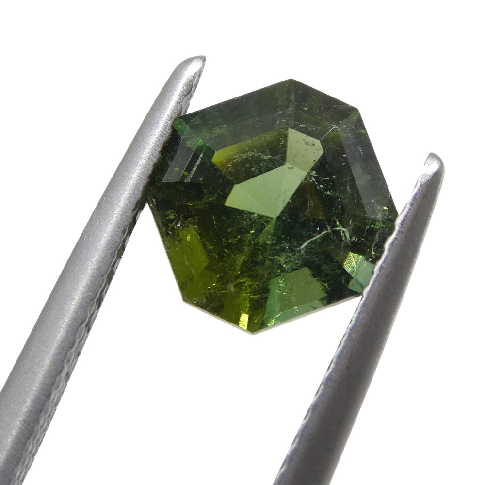 Tourmaline 1.76 cts 7.38 x 7.40 x 4.93 Asscher Green  $360