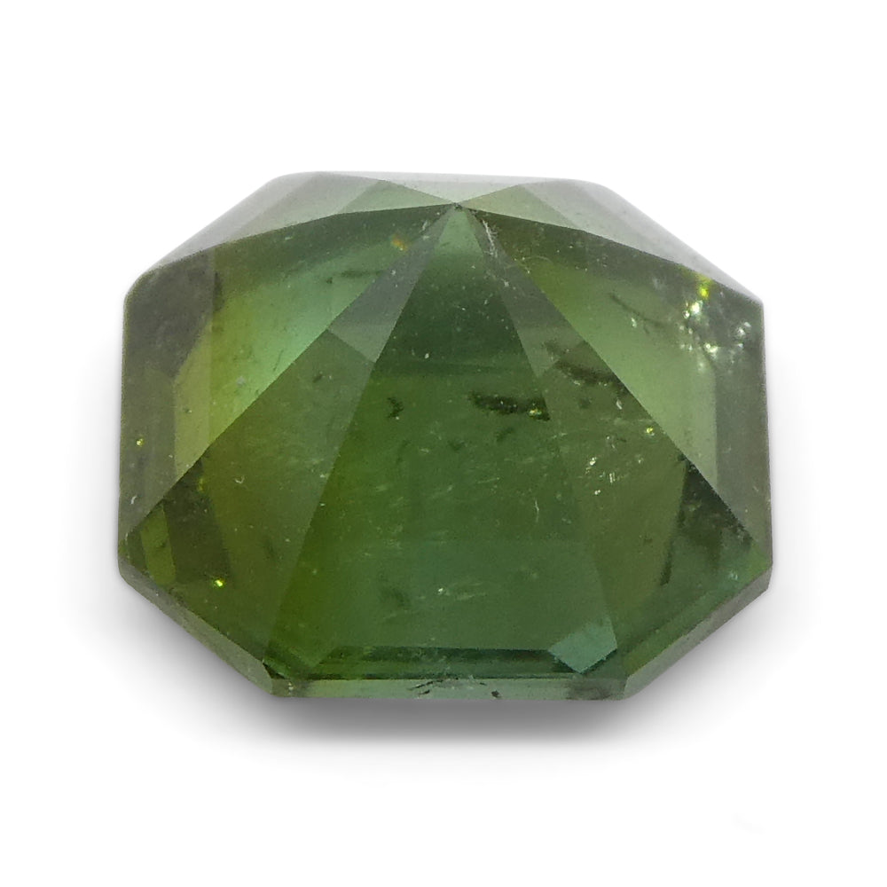 1.76ct Brazilian Green Tourmaline Asscher Cut Gemstone by SkyJems, Rare Octagonal Step-Cut Green Gem