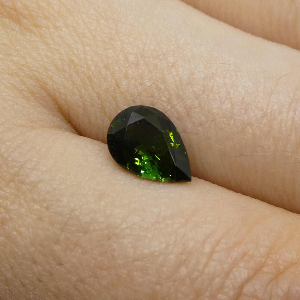 1.69ct  Pear Green Tourmaline from Brazil - Skyjems Wholesale Gemstones