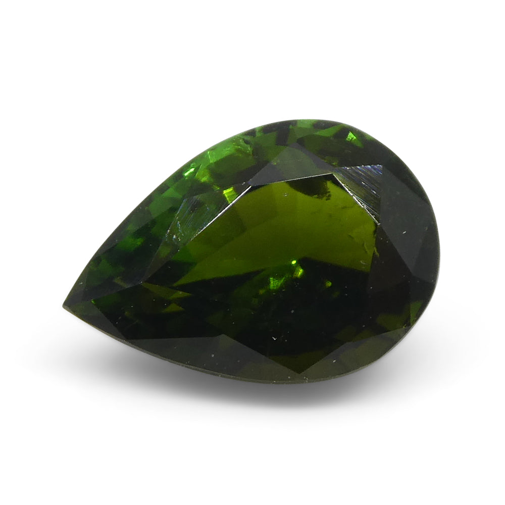 1.69ct  Pear Green Tourmaline from Brazil - Skyjems Wholesale Gemstones