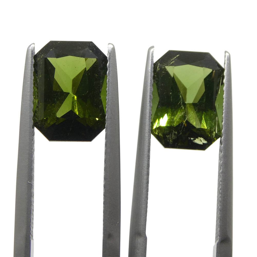 Tourmaline 6.31 cts 10.68 x 7.75 x 5.39 mm/ 10.56 x 7.75 x 5.32 Octagonal Green  $1270