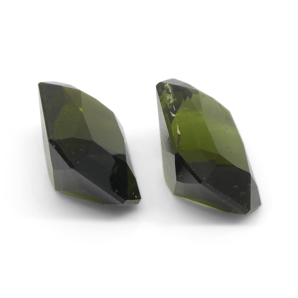 6.31ct Pair Scissor Cut/Octagonal Green Tourmaline from Brazil - Skyjems Wholesale Gemstones