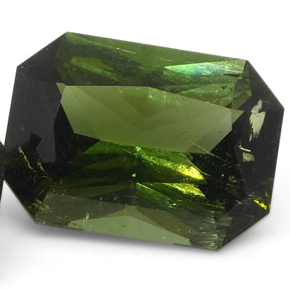 6.31ct Pair Scissor Cut/Octagonal Green Tourmaline from Brazil - Skyjems Wholesale Gemstones