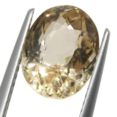 3.55ct Oval Yellow Golden Tourmaline - Skyjems Wholesale Gemstones