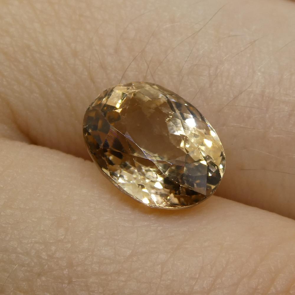 3.55ct Oval Yellow Golden Tourmaline - Skyjems Wholesale Gemstones