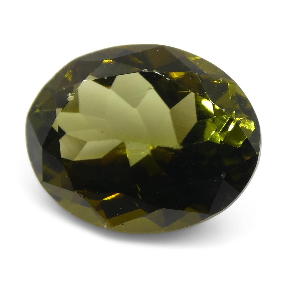 2.5ct Oval Olive Green Tourmaline - Skyjems Wholesale Gemstones