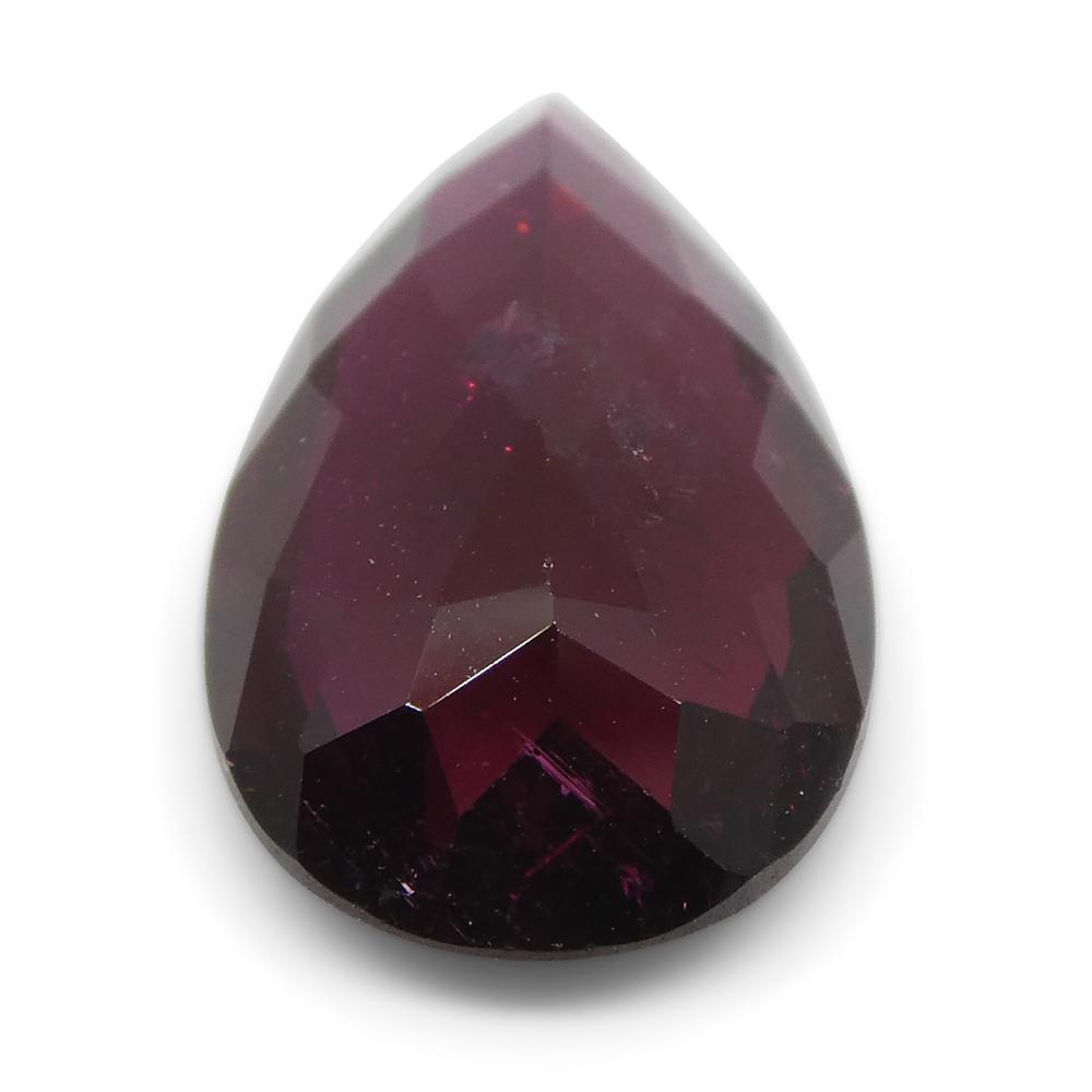 3.56ct Pear Purplish Red Rubelite Tourmaline - Skyjems Wholesale Gemstones