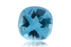 13 ct Genuine 15 x 15 mm Cushion Sky Blue Topaz Natural Gem - Skyjems Wholesale Gemstones