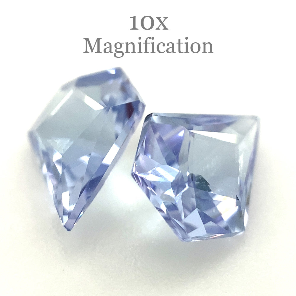 SkyJems 1.82ct Tanzanite Precision Cut Fan Pair, vibrant violet-blue gemstones from Tanzania, premium mixed cut