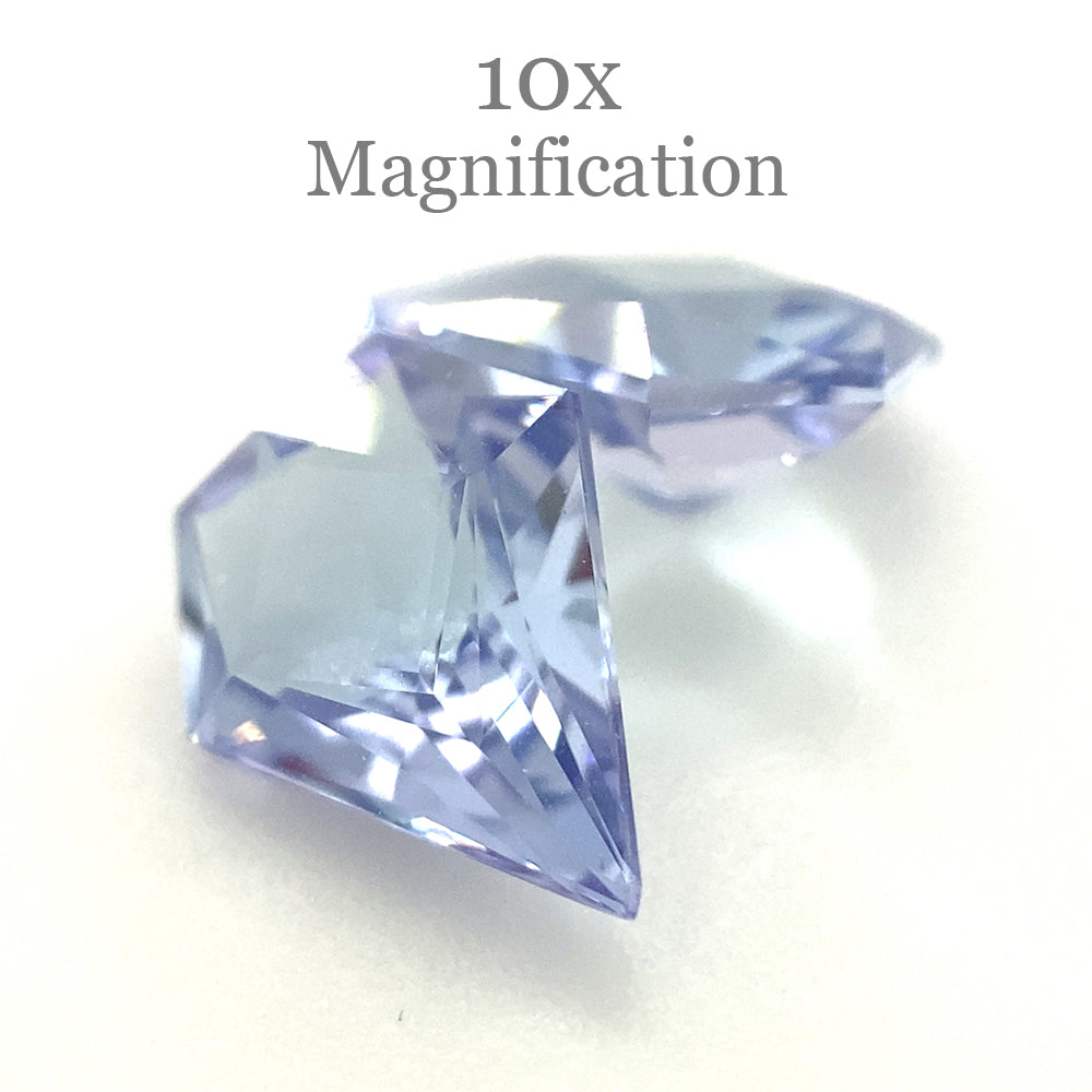 SkyJems 1.82ct Tanzanite Fan Precision Cut Pair, vibrant violet-blue gemstones from Tanzania, ideal for fine jewelry