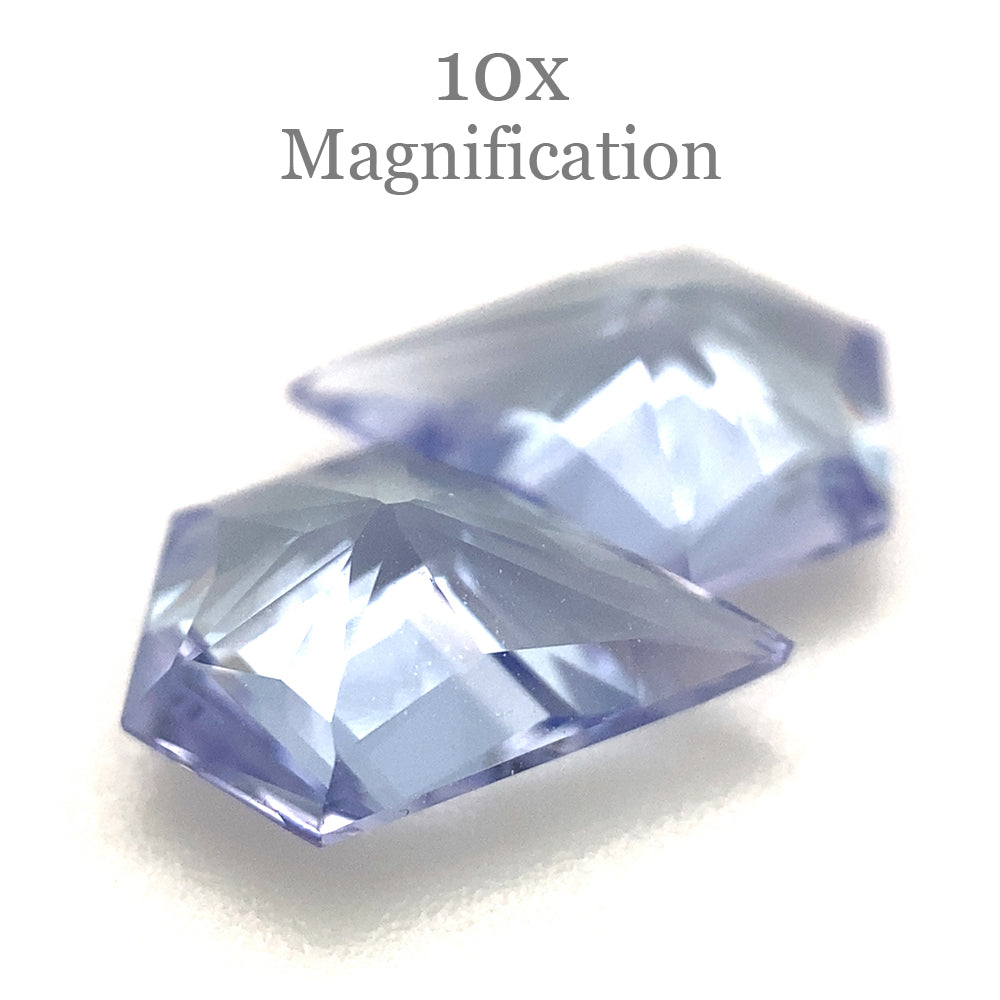 SkyJems 1.82ct Tanzanite Fan Precision Cut Pair, vibrant violet-blue gemstones from Tanzania, ideal for fine jewelry