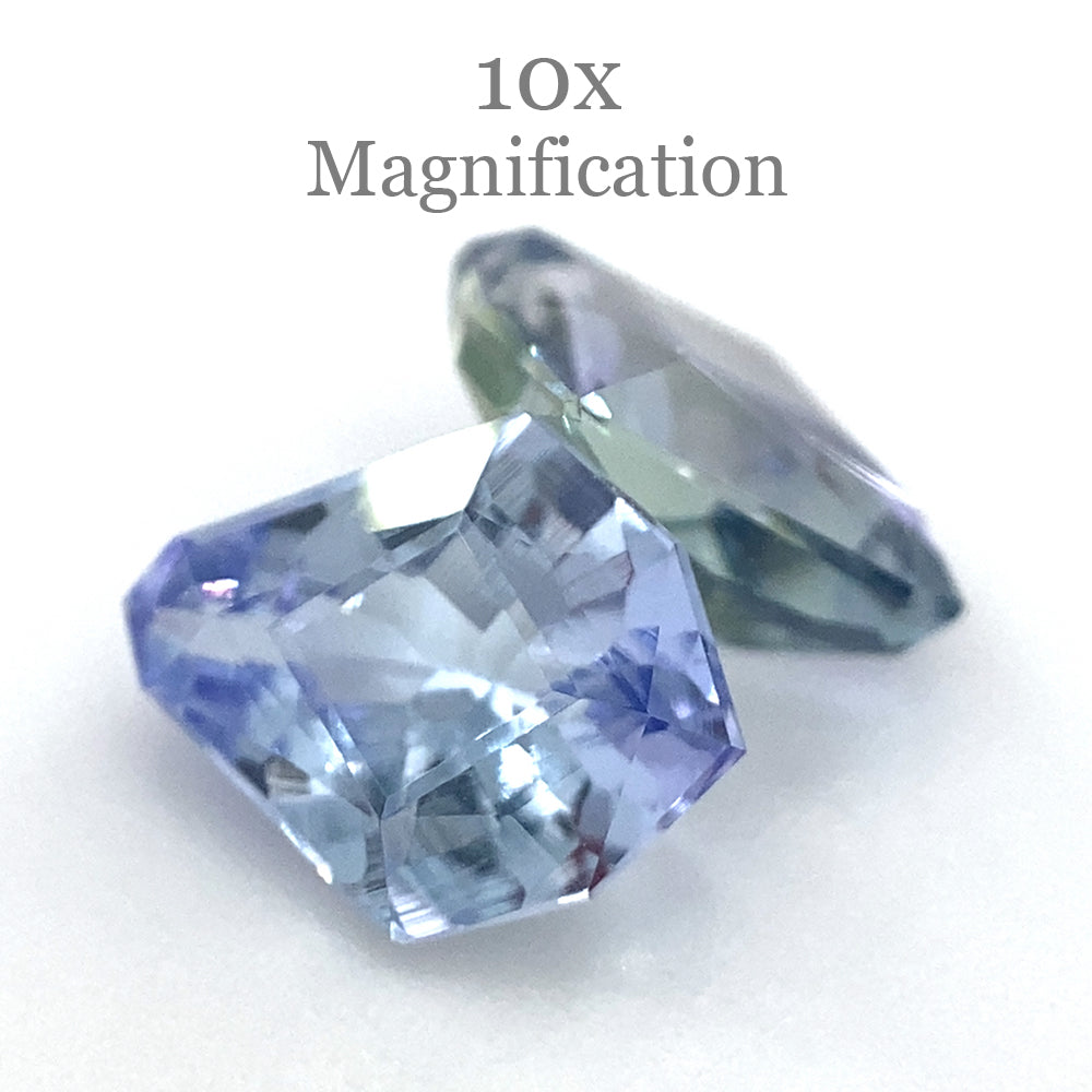 SkyJems 2.05ct Tanzanite Fan Precision Cut Pair, vibrant violet-blue gemstones from Tanzania, ideal for fine jewelry