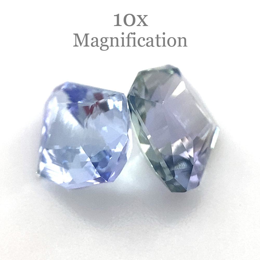 SkyJems 2.05ct Tanzanite Fan Precision Cut Pair, vibrant violet-blue gemstones from Tanzania, ideal for fine jewelry