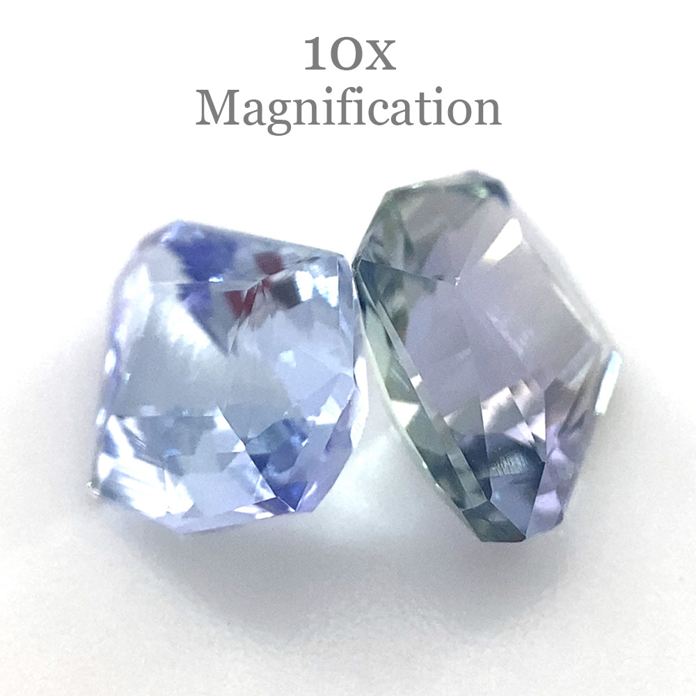 SkyJems 2.05ct Tanzanite Fan Precision Cut Pair, vibrant violet-blue gemstones from Tanzania, ideal for fine jewelry