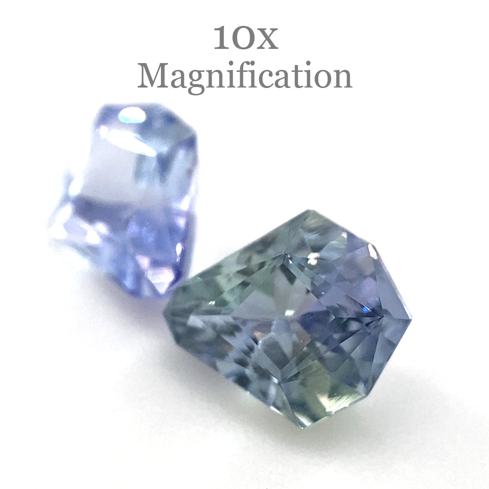 SkyJems 2.05ct Tanzanite Fan Precision Cut Pair, violet-blue gemstone from Tanzania, ideal for fine jewelry