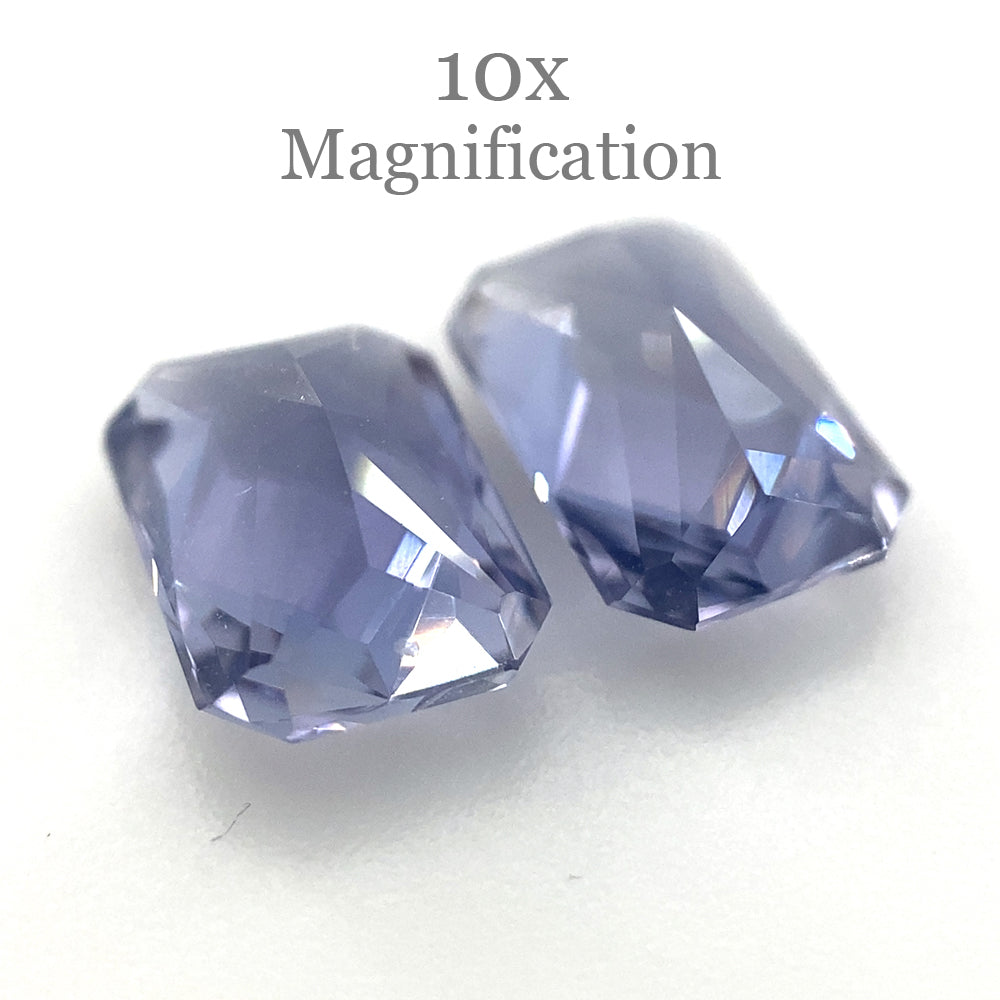 SkyJems 1.56ct Tanzanite Precision Cut Pair: Vibrant Violet-Blue Octagonal Gemstones from Tanzania