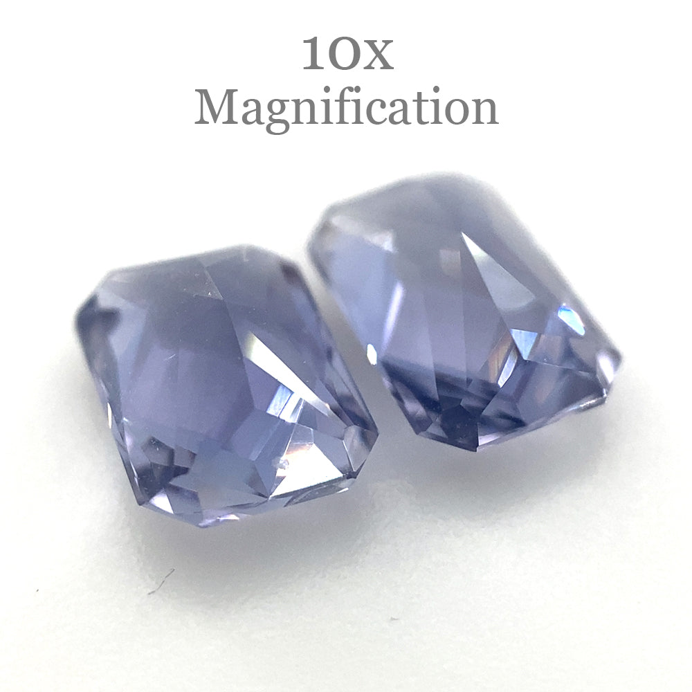 SkyJems 1.56ct Tanzanite Precision Cut Pair: Vibrant Violet-Blue Octagonal Gems from Tanzania