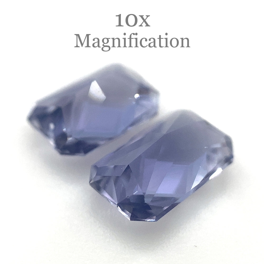 1.56ct Octagonal Tanzanite Precision Cut Pair - Skyjems Wholesale Gemstones