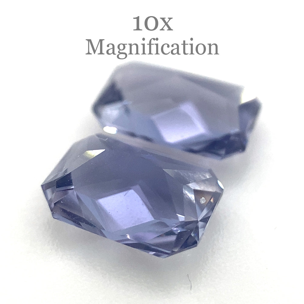 SkyJems 1.56ct Octagonal Tanzanite Precision Cut Pair, vibrant violet-blue gemstone from Tanzania, fine jewelry collection