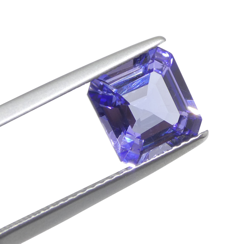 2.55ct Square Violet Blue Tanzanite from Tanzania - Skyjems Wholesale Gemstones