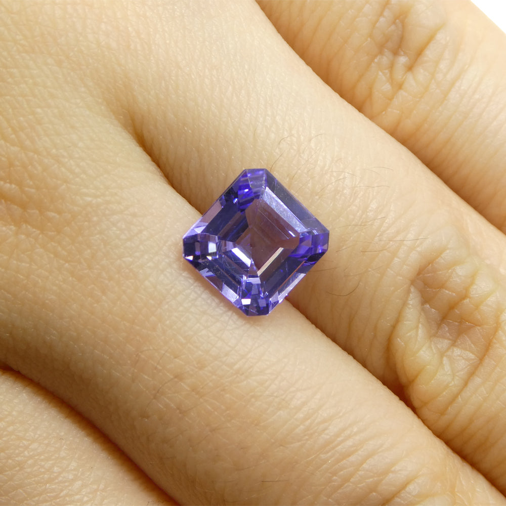 2.55ct Square Violet Blue Tanzanite from Tanzania - Skyjems Wholesale Gemstones