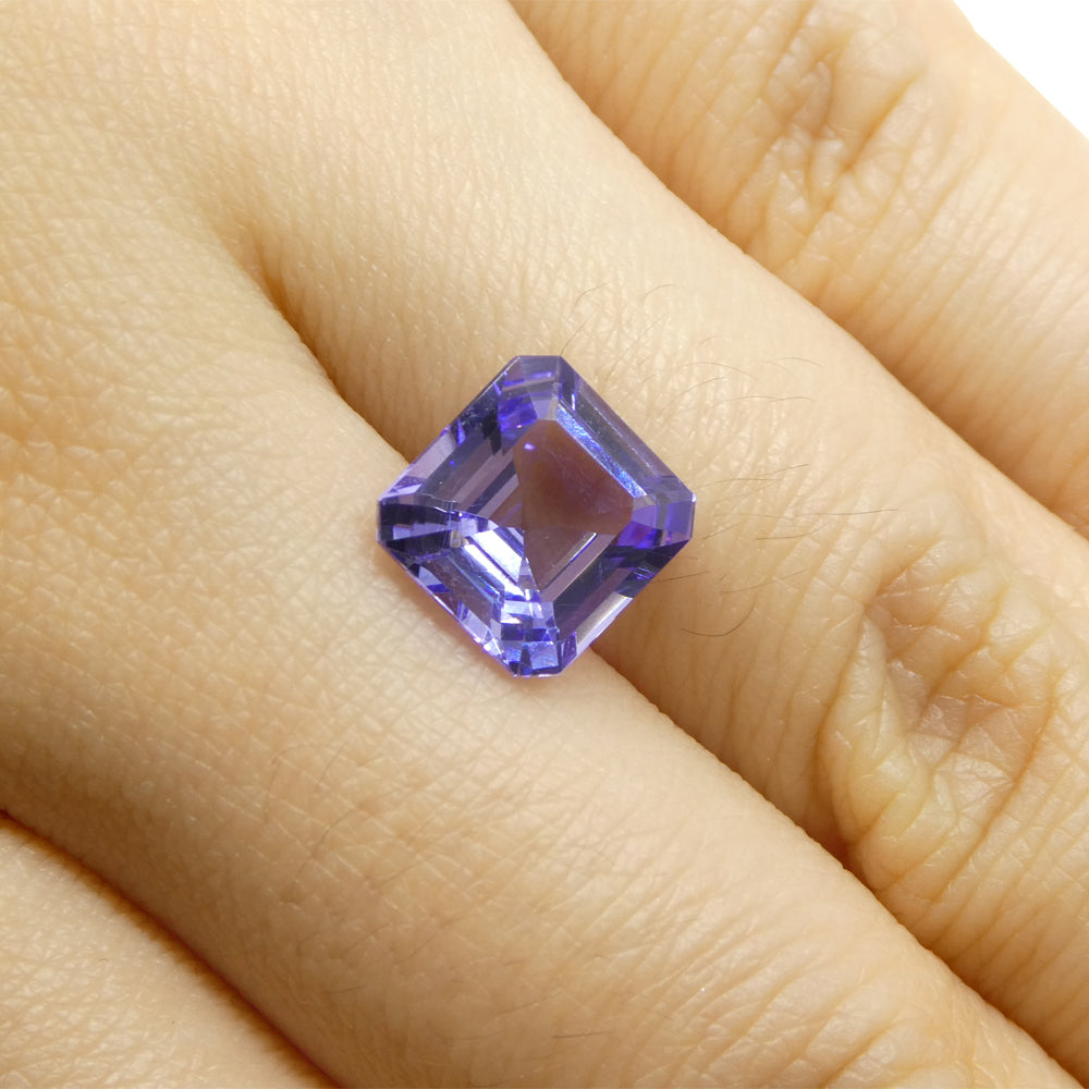 2.55ct Square Violet Blue Tanzanite from Tanzania - Skyjems Wholesale Gemstones