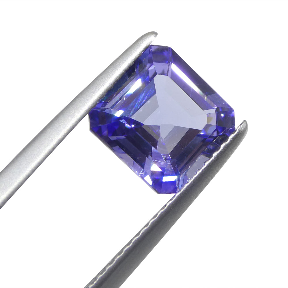 2.55ct Square Violet Blue Tanzanite from Tanzania - Skyjems Wholesale Gemstones