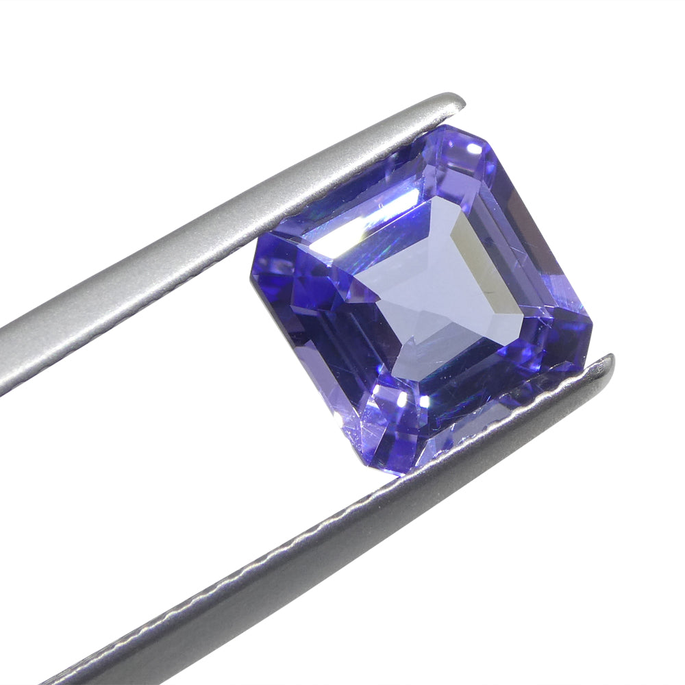 2.55ct Square Violet Blue Tanzanite from Tanzania - Skyjems Wholesale Gemstones