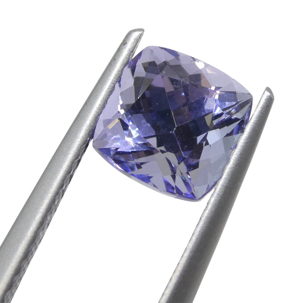 2.05ct Square Cushion Violet Blue Tanzanite from Tanzania - Skyjems Wholesale Gemstones