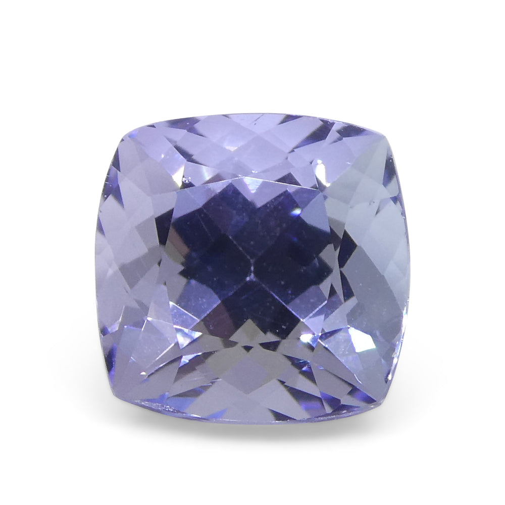 2.05ct Square Cushion Violet Blue Tanzanite from Tanzania - Skyjems Wholesale Gemstones