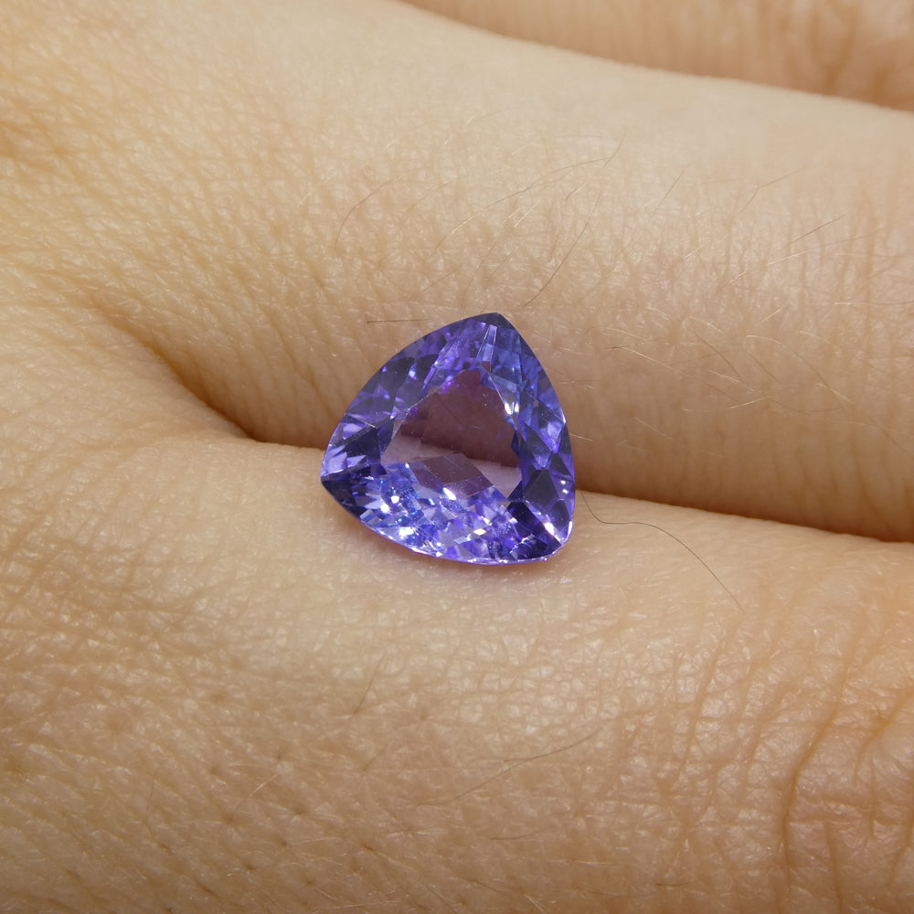 2.07ct Trillion Violet Blue Tanzinite from Tanzania - Skyjems Wholesale Gemstones