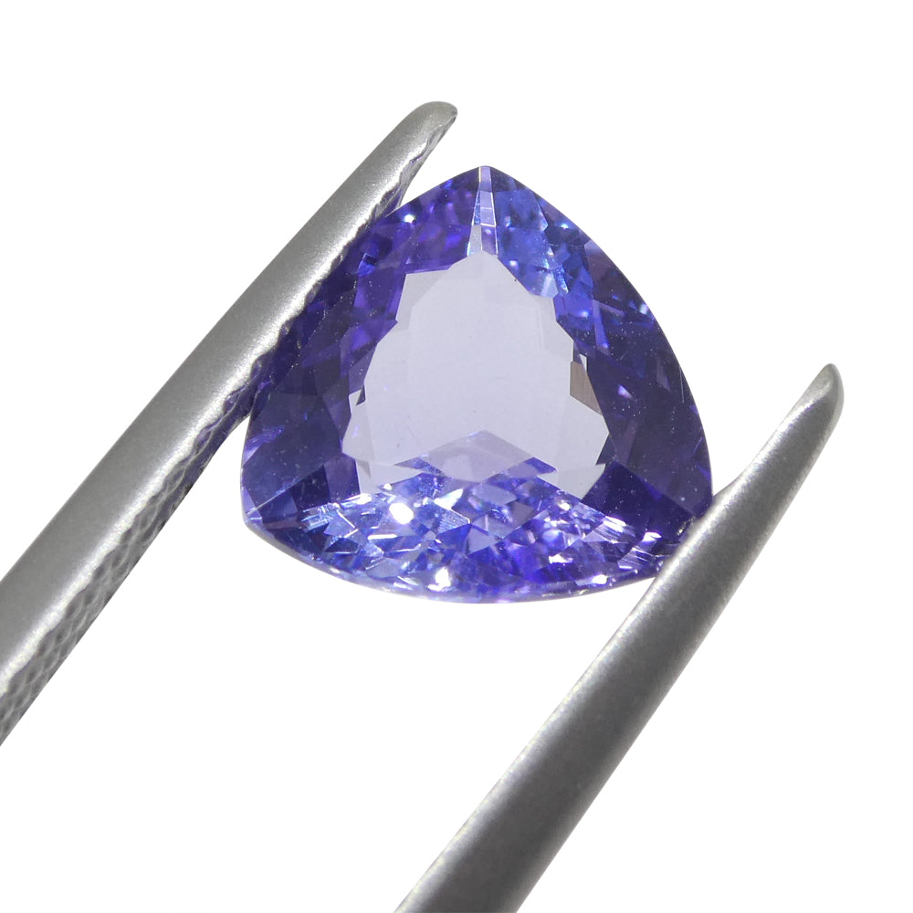 2.07ct Trillion Violet Blue Tanzinite from Tanzania - Skyjems Wholesale Gemstones