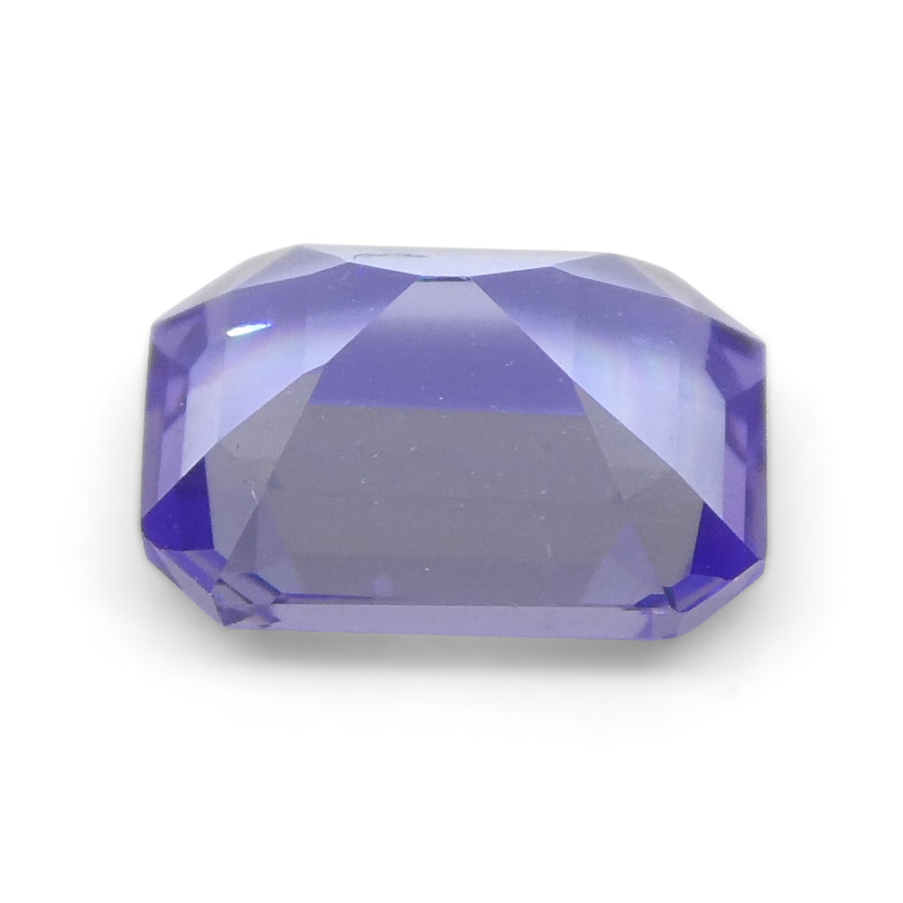 0.91ct Emerald Cut Violet Blue Tanzinite from Tanzania - Skyjems Wholesale Gemstones