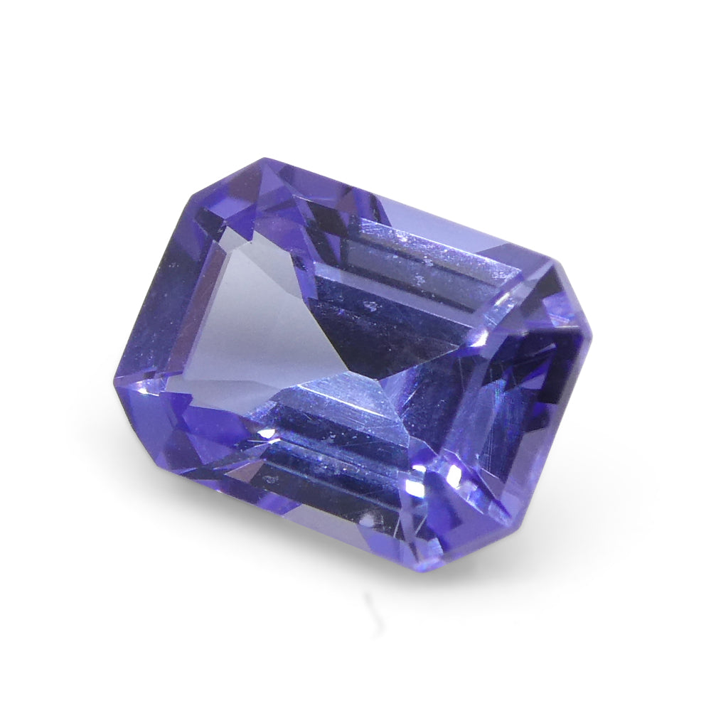 0.91ct Emerald Cut Violet Blue Tanzinite from Tanzania - Skyjems Wholesale Gemstones