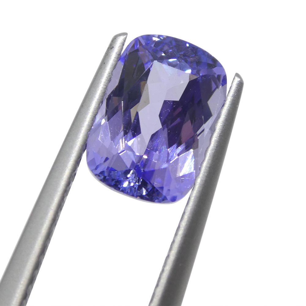 Tanzanite 2.42 cts 9.36 x 6.60 x 4.72 Cushion Violet Blue  $1210