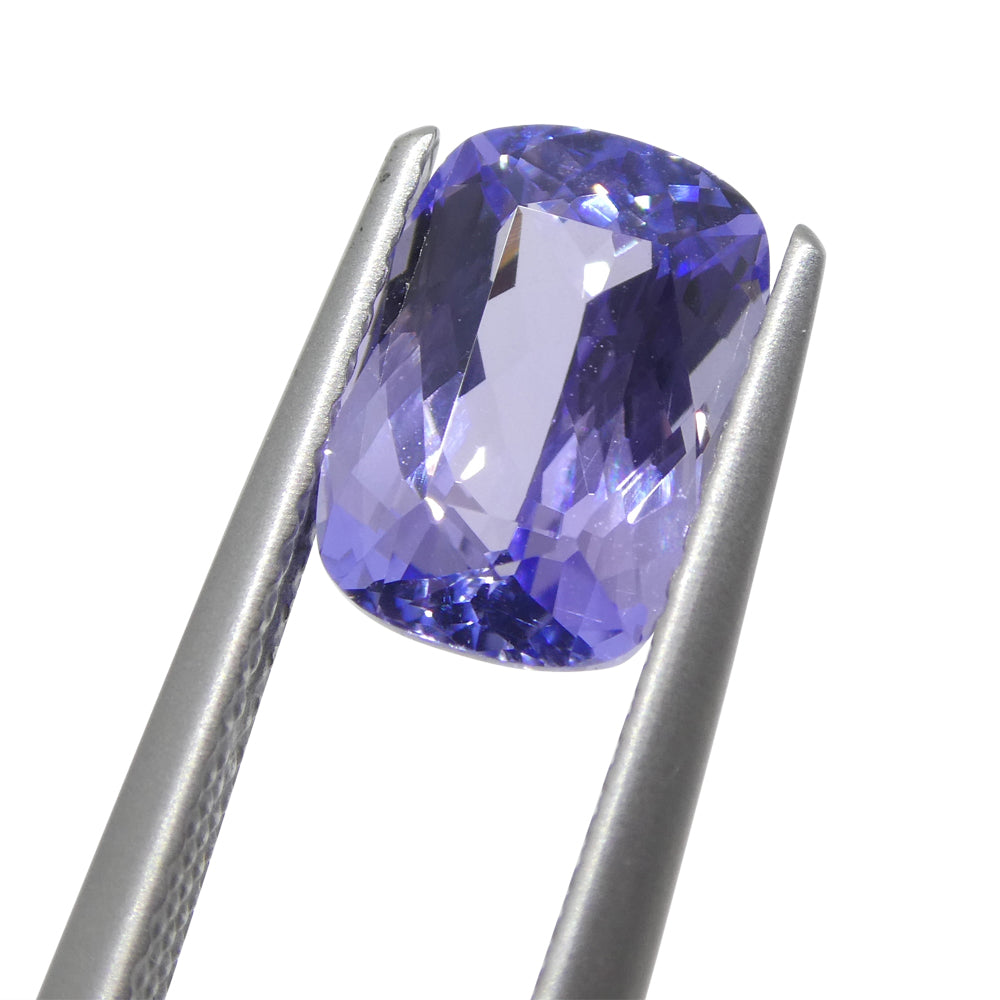 2.42ct Cushion Violet Blue Tanzanite from Tanzania - Skyjems Wholesale Gemstones