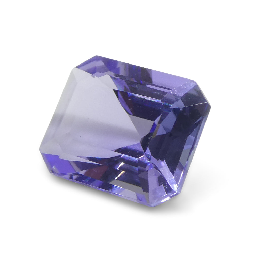 2.4ct Emerald Cut Violet Blue Tanzanite from Tanzania - Skyjems Wholesale Gemstones