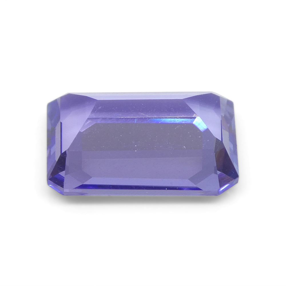 3.71ct Emerald Cut Violet Blue Tanzanite from Tanzania - Skyjems Wholesale Gemstones