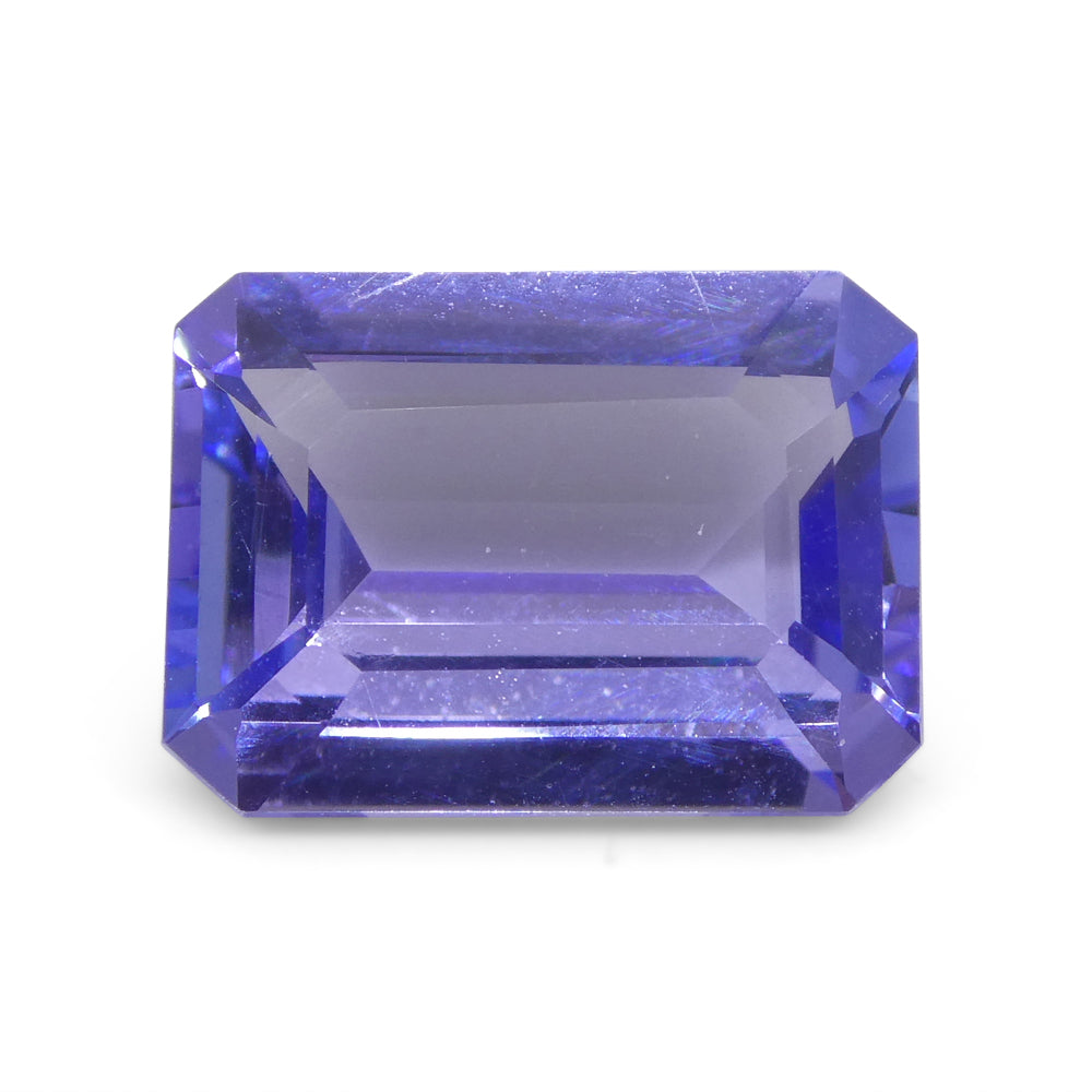 3.71ct Emerald Cut Violet Blue Tanzanite from Tanzania - Skyjems Wholesale Gemstones