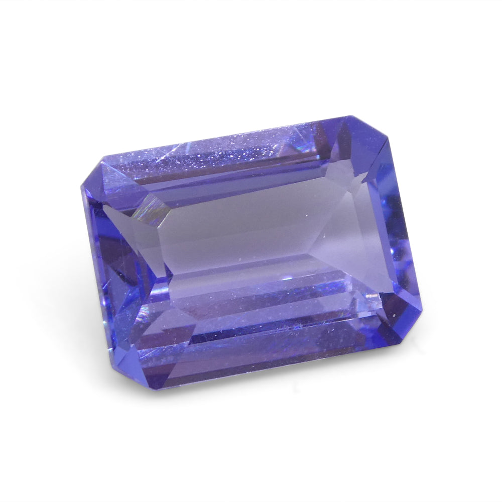 3.71ct Emerald Cut Violet Blue Tanzanite from Tanzania - Skyjems Wholesale Gemstones