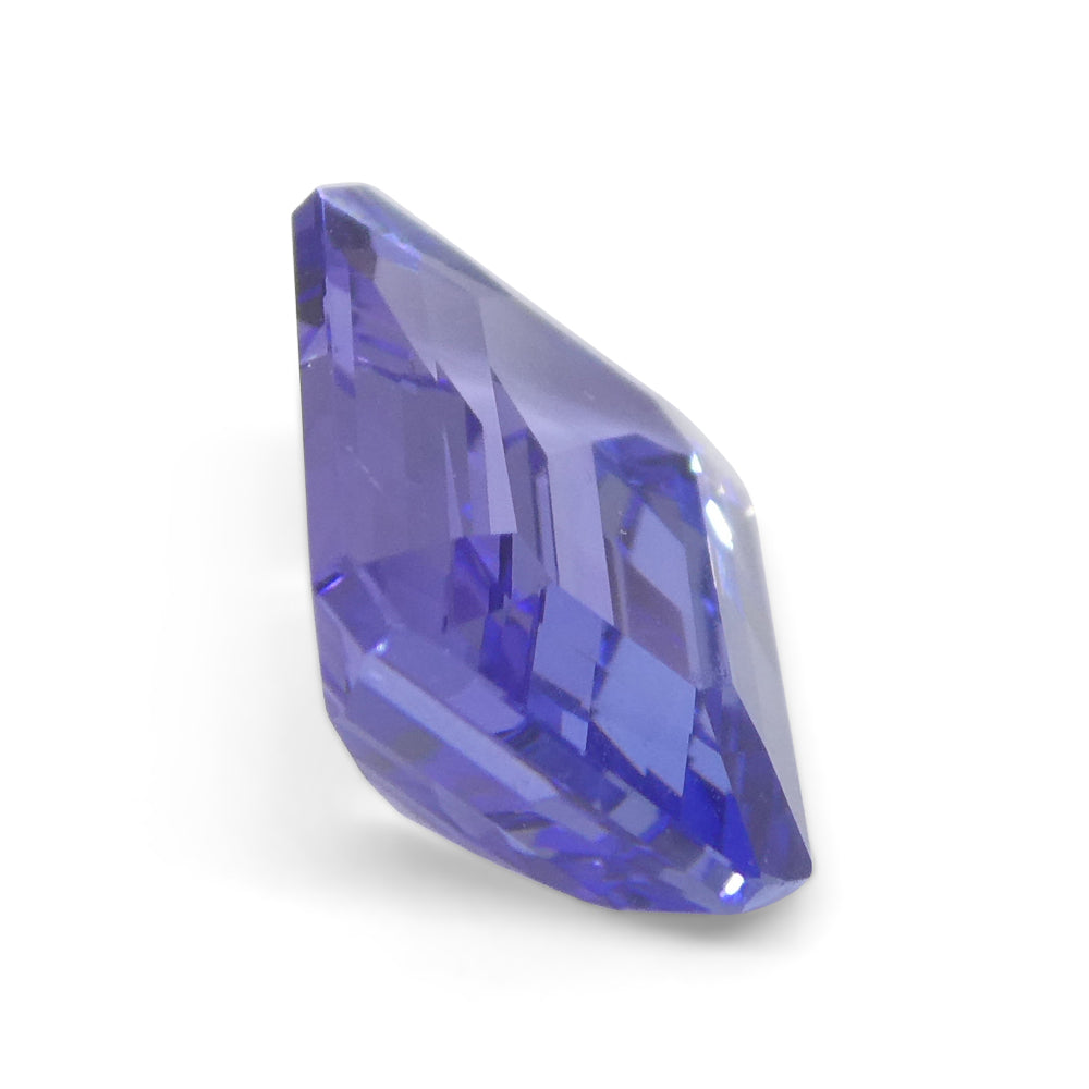 3.71ct Emerald Cut Violet Blue Tanzanite from Tanzania - Skyjems Wholesale Gemstones