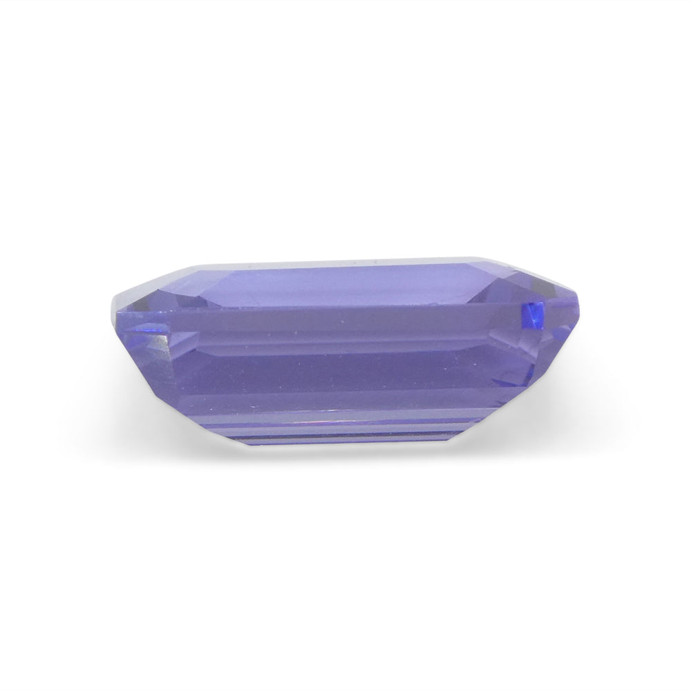 3.71ct Emerald Cut Violet Blue Tanzanite from Tanzania - Skyjems Wholesale Gemstones