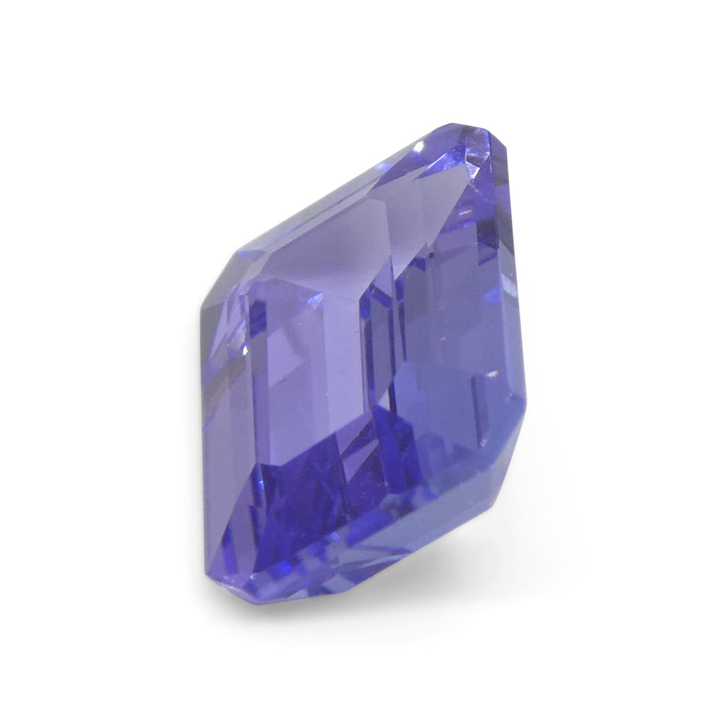 3.71ct Emerald Cut Violet Blue Tanzanite from Tanzania - Skyjems Wholesale Gemstones