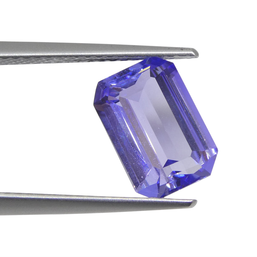 2.82ct Emerald Cut Violet Blue Tanzanite from Tanzania - Skyjems Wholesale Gemstones