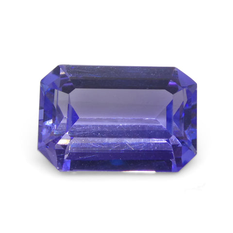 2.82ct Emerald Cut Violet Blue Tanzanite from Tanzania