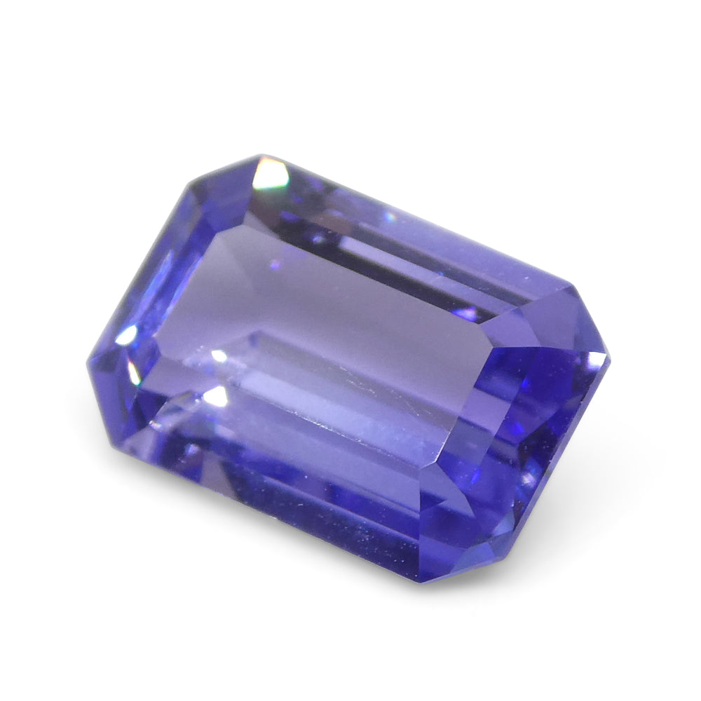 2.82ct Emerald Cut Violet Blue Tanzanite from Tanzania - Skyjems Wholesale Gemstones